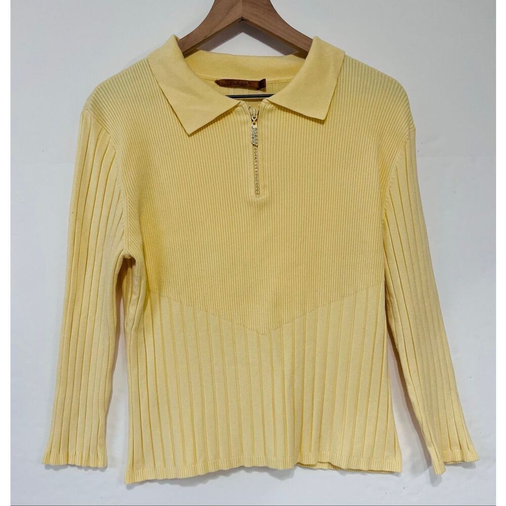 Belldini Ribbed Yellow Sweater   Size L